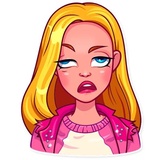 Pink Doll WhatsApp Sticker #17