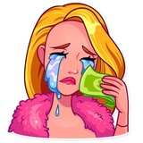 Pink Doll WhatsApp Sticker #19