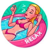 Pink Doll WhatsApp Sticker #20