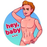 Pink Doll WhatsApp Sticker #22