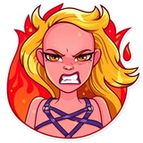 Pink Doll WhatsApp Sticker #24