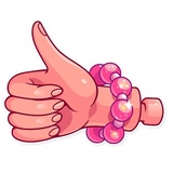 Pink Doll WhatsApp Sticker #3