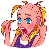 Pink Doll WhatsApp Sticker #4