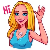 Pink Doll WhatsApp Sticker #5