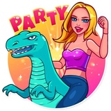 Pink Doll WhatsApp Sticker #7