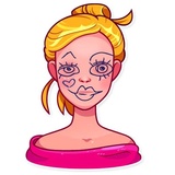 Pink Doll WhatsApp Sticker #8