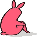 Pink Rabbit WhatsApp Sticker #10