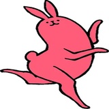 Pink Rabbit WhatsApp Sticker #16
