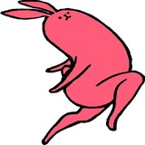 Pink Rabbit WhatsApp Sticker #17