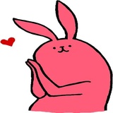 Pink Rabbit WhatsApp Sticker #20