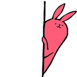 Pink Rabbit WhatsApp Sticker #21