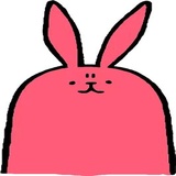 Pink Rabbit WhatsApp Sticker #22