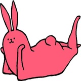 Pink Rabbit WhatsApp Sticker #30