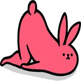 Pink Rabbit WhatsApp Sticker #8