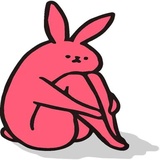 Pink Rabbit WhatsApp Sticker #9