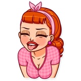 Pin-up Girl WhatsApp Sticker #17