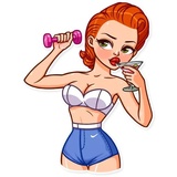 Pin-up Girl WhatsApp Sticker #27
