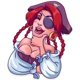 Rica the Pirate WhatsApp Sticker pack