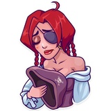 Rica the Pirate WhatsApp Sticker #10