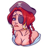 Rica the Pirate WhatsApp Sticker #11
