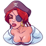 Rica the Pirate WhatsApp Sticker #16