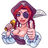 Rica the Pirate WhatsApp Sticker #2