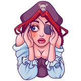 Rica the Pirate WhatsApp Sticker #22