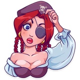 Rica the Pirate WhatsApp Sticker #24