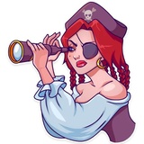 Rica the Pirate WhatsApp Sticker #25