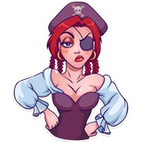 Rica the Pirate WhatsApp Sticker #26