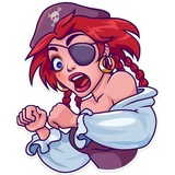 Rica the Pirate WhatsApp Sticker #4