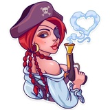 Rica the Pirate WhatsApp Sticker #6