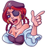 Rica the Pirate WhatsApp Sticker #7