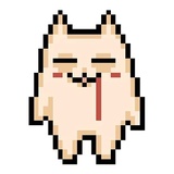 Pixel Cat WhatsApp Sticker #11