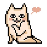 Pixel Cat WhatsApp Sticker #3