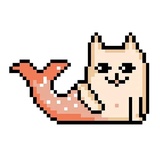 Pixel Cat WhatsApp Sticker #5
