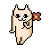 Pixel Cat WhatsApp Sticker #6