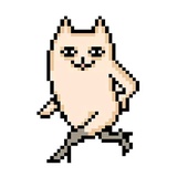 Pixel Cat WhatsApp Sticker #7