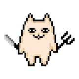 Pixel Cat WhatsApp Sticker #9