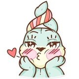 Plush Baby Bunny WhatsApp Sticker #2