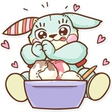Plush Baby Bunny WhatsApp Sticker #26