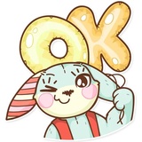 Plush Baby Bunny WhatsApp Sticker #3