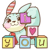 Plush Baby Bunny WhatsApp Sticker #6