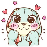 Plush Baby Bunny WhatsApp Sticker #8