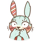 Plush Baby Bunny WhatsApp Sticker #9