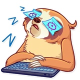 Pretty Lazy WhatsApp Sticker #15