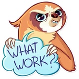 Pretty Lazy WhatsApp Sticker #16