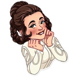 Princess Leia WhatsApp Sticker #14