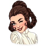 Princess Leia WhatsApp Sticker #6