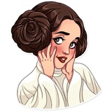 Princess Leia WhatsApp Sticker #7